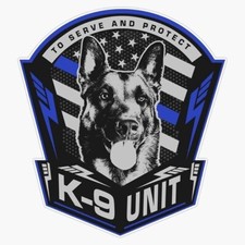 Police, K9 Unit Vinyl 3" Die Cut Sticker