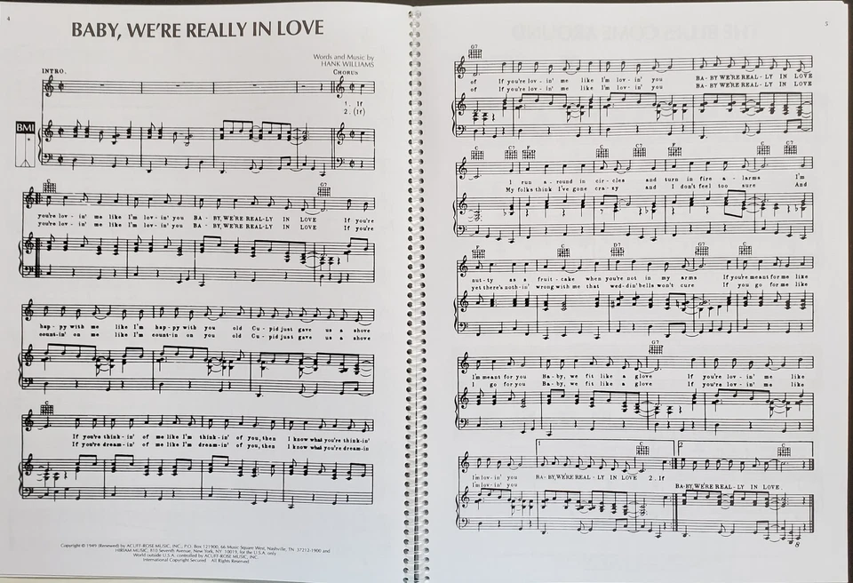 Hank Williams The Best Of Piano Guitar Vocal Sheet Music Song Book - Image 3 of 4