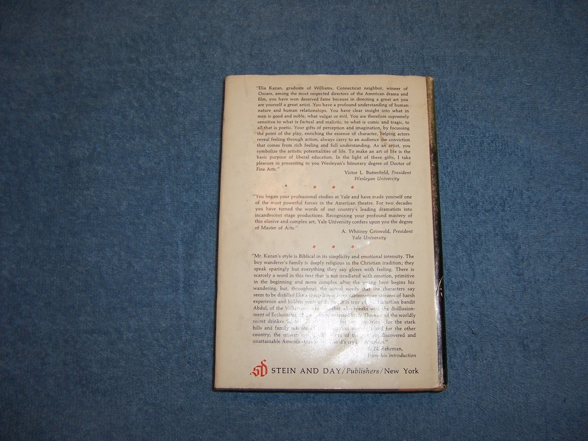 AMERICA AMERICA by Elia Kazan/1st Ed/Signed/HCDJ/Literature/Fiction/Drama |  eBay