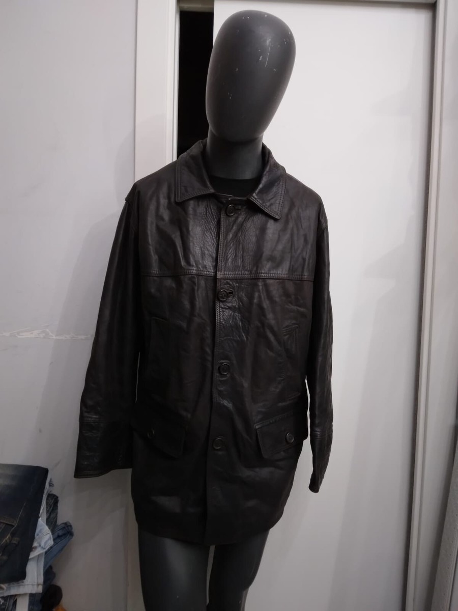 USED LEATHER JACKET DARK BROWN Roxanne Leather Jacket Used Men
