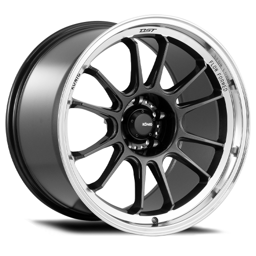 18x8.5 Konig 47MC Hypergram Metallic Carbon Machined Lip Wheel 5x114.3