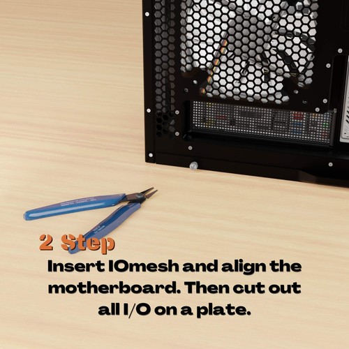 IOmesh Black Universal IO Shield Plate - for All PC Motherboards That ...