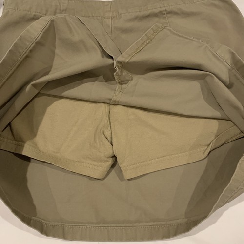 Lands End Girls Khaki Size 1 School Uniform Skort Skirt Side Zipper Back Slit - Picture 6 of 6