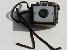 Used Vintage KODAK Brownie Holiday Camera Brown Case