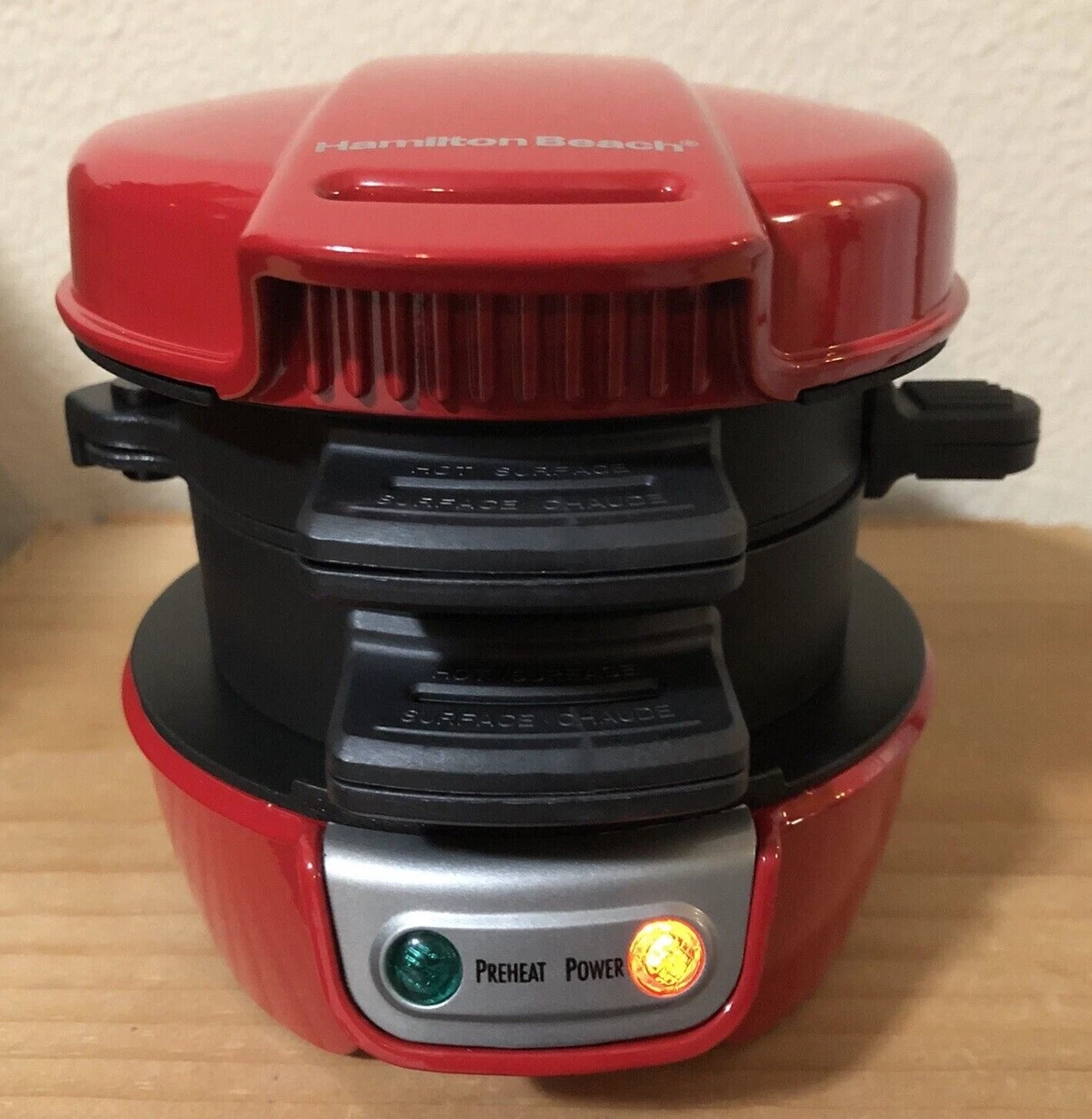 【新品本物】 新品Hamilton Beach Breakfast Sandwich Maker, Red 25476 kochiot