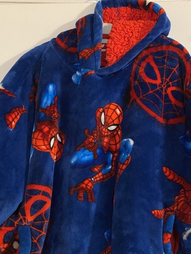 Marvel Spider-Man Boys Fleece Blanket Hoodie Oversized One Size 4 - 10 Fits Most - Picture 4 of 18