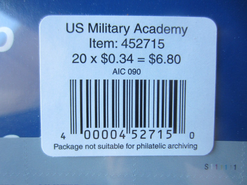 2 Fogli francobolli United States Military Academy USA prima classe 40 USPS NUOVI - Foto 3 di 4
