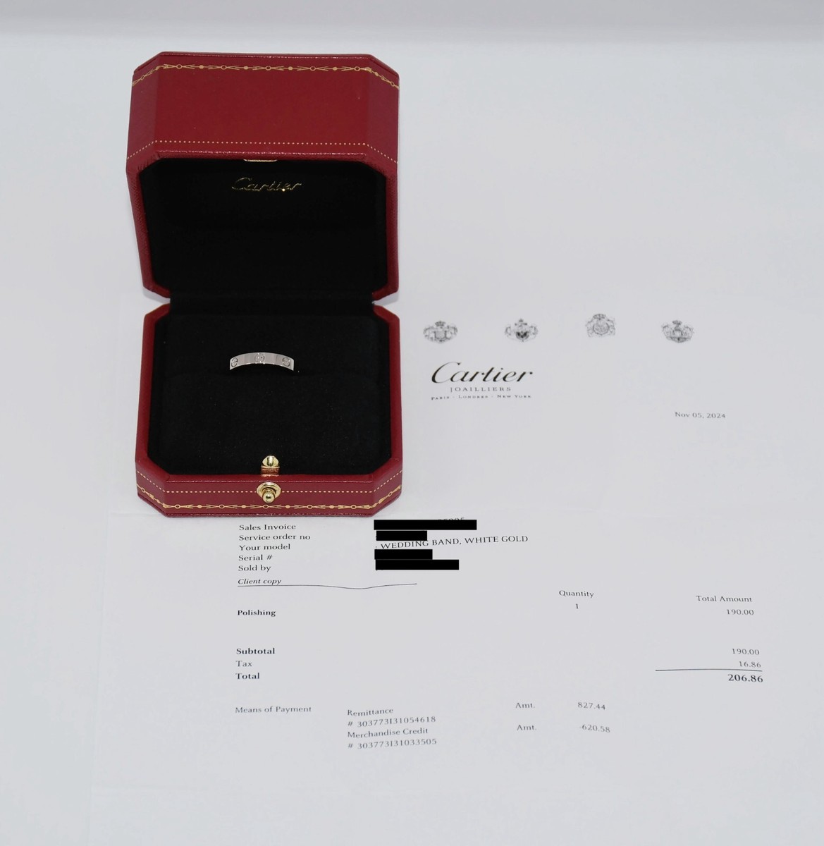 Cartier SM 18K White Gold Love Ring Size 59 | eBay