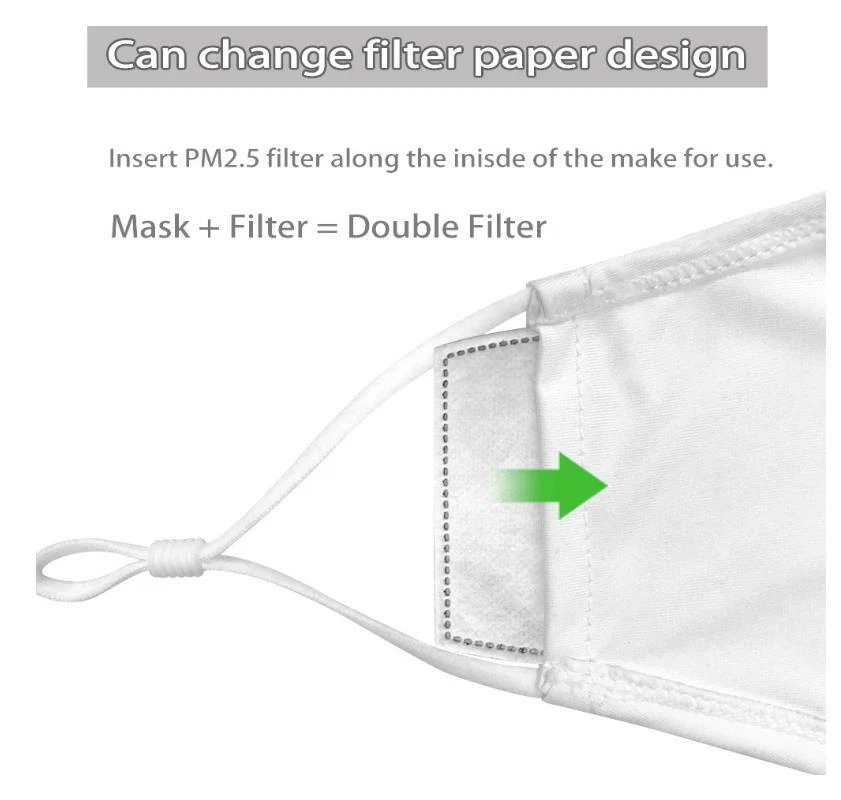 Funny 3D Animal Adjustable Cotton Face Mask Cover Washable Reusable with Filter - Image 4 of 4