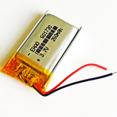 3.7V 260mAh Rechargeable Lipo Li Polymer Battery 601730 For MP3 GPS Video Pen