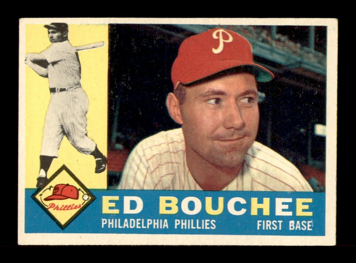 1960 Topps #347 Ed Bouchee EX Condition with OBGcards Grading  