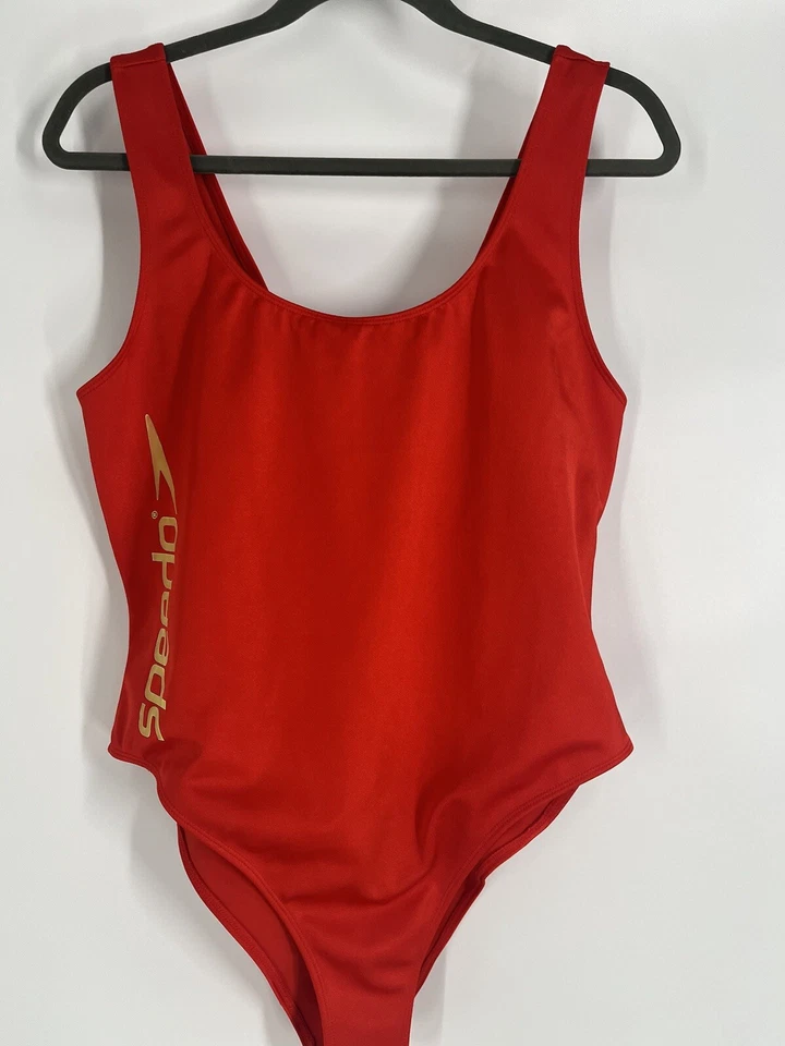 SPEEDO Forever 21 Plus 尺寸 0X 女式红色单件泳衣高腿 — 第 3/4 张图片