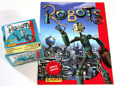 Panini Sticker ROBOTS 2005 RARE BOX DISPLAY 50 Packets Tüten + ALBUM MINT!