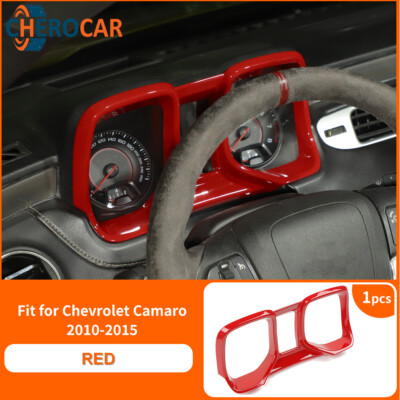 Interior Dashboard Instrument Decoration Cover Trim For Chevy Camaro 2010-15 Red