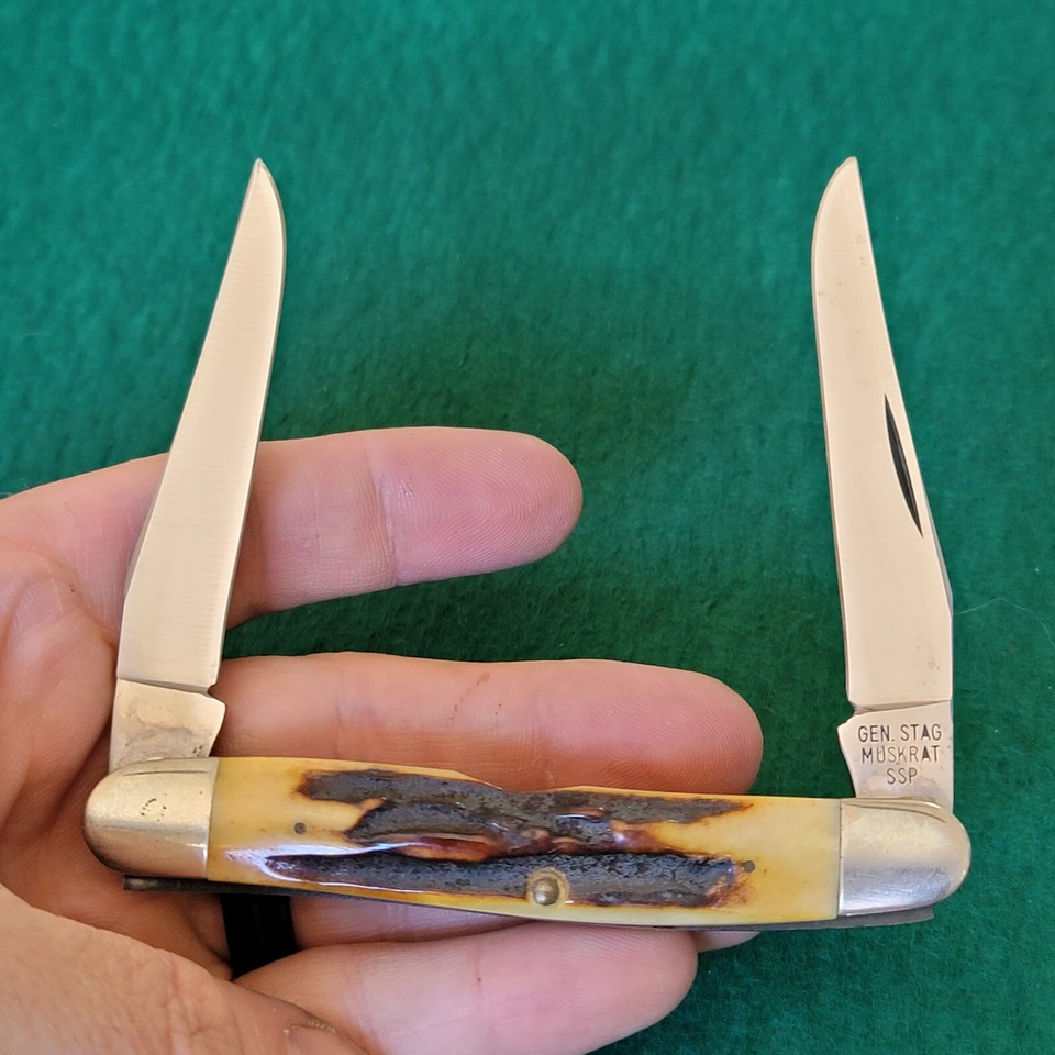 Old Vintage Case XX 1970s Red Letter Muskrat Folding Pocket Knife eBay