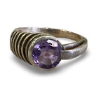 Amethyst Sterling Silver Vintage Ring