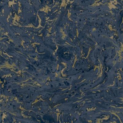 Grandeco Marmor Marineblau Gold Tapete Metallic Effekt Einfügen an die Wand zeitgenössisch