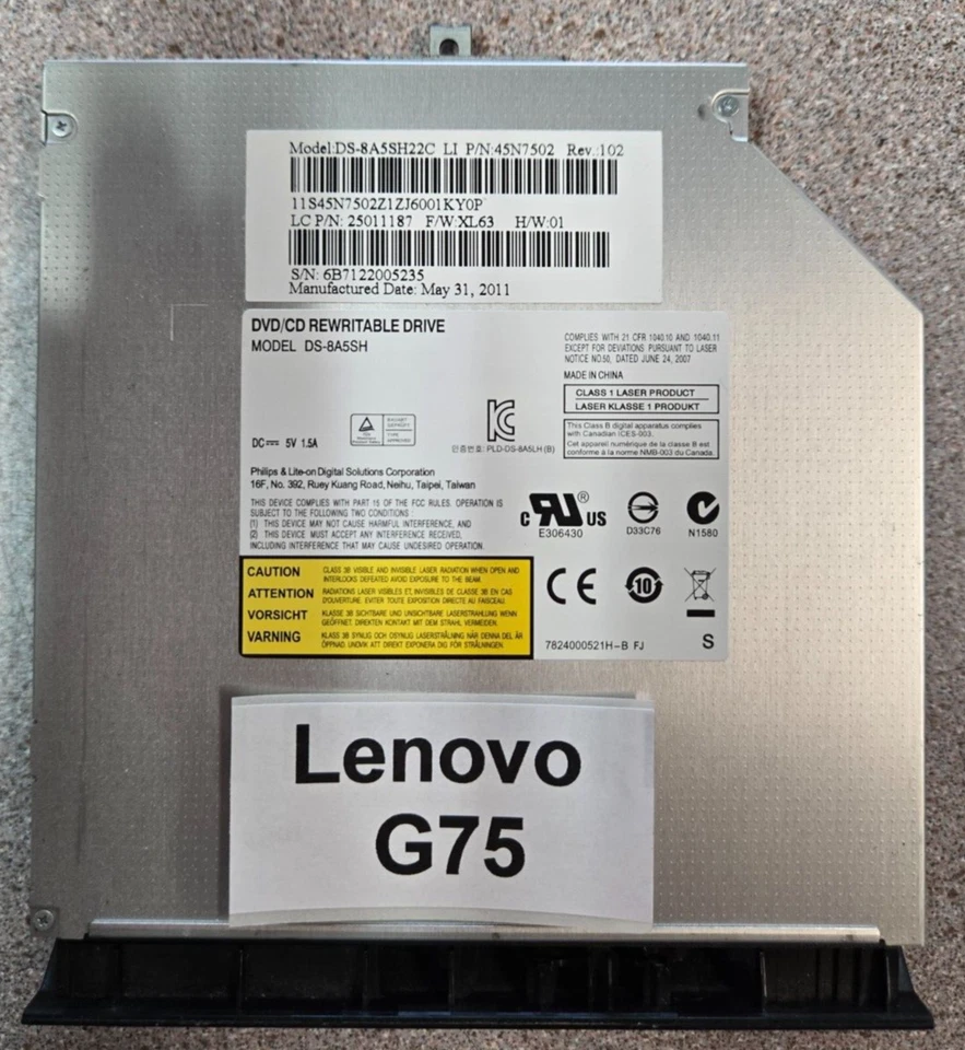 IBM Lenovo G570 G575 G580 SATA CD/DVD Burner Writer - Image 2 of 2