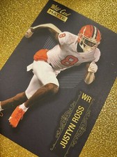 2022 WILD CARD MATTE JUSTYN ROSS ROOKIE BASE #MB-66 CLEMSON CHIEFS CSTR RARE. rookie card picture