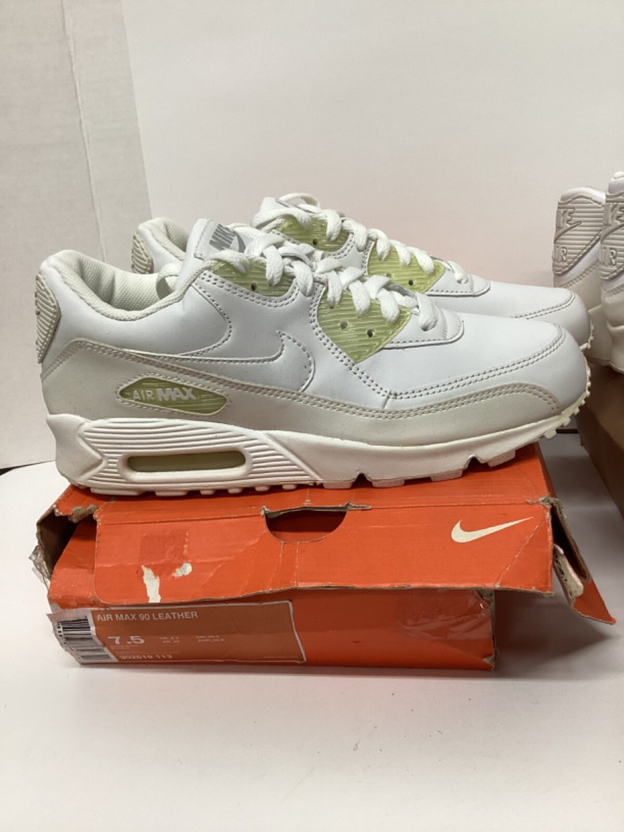 NIKE エアマックス 90 302519-113 Nike Air Max 90 Leather Mens sneaker 302519-113 White 