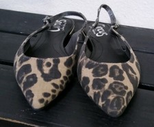 Circus Sam Edelman Hillary Slingbacks Flats Leopard Print Pointed Toe US 6.5