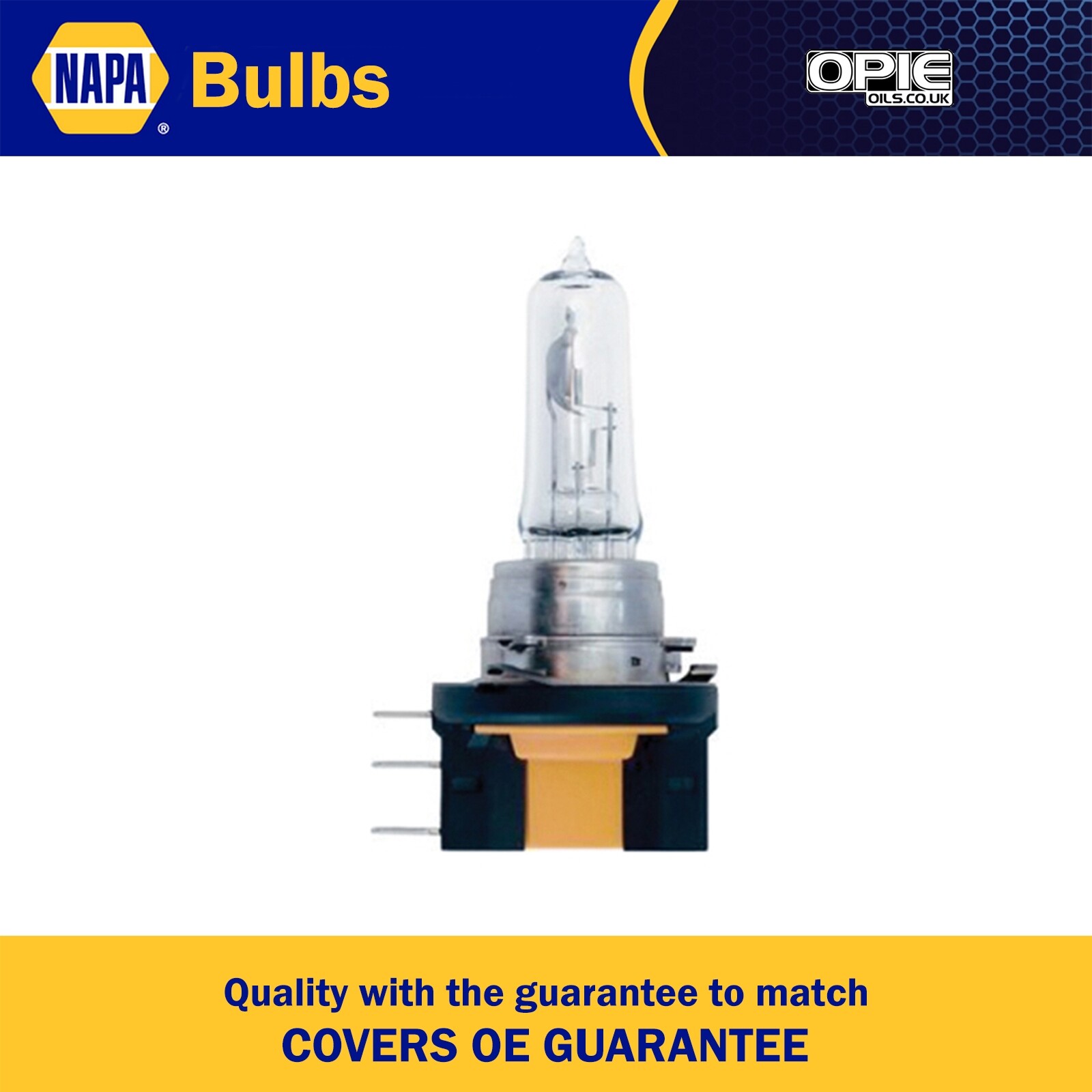 NAPA Halogen Bulb H15 12V 15/55W PGJ23t-1 Headlamp NBU1715 - OE Performance