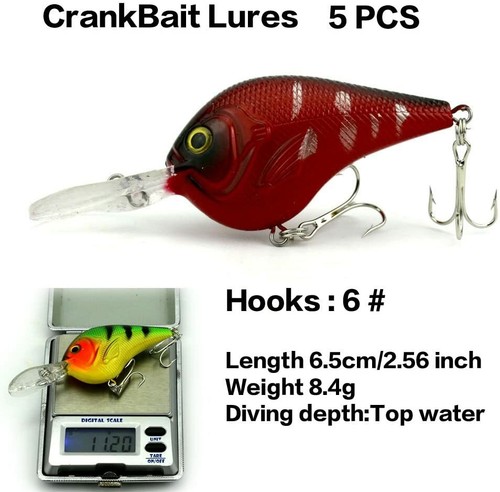 Bass Fishing Lures Tackle Kit Minnow Popper VIB Crankbait Saltwater Freshwater - Picture 7 of 27