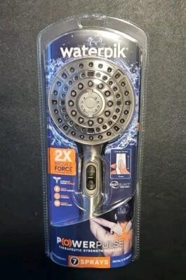 Waterpik PowerPulse Therapeutic Strength Massage Shower Head- 7 Sprays! NIB!!