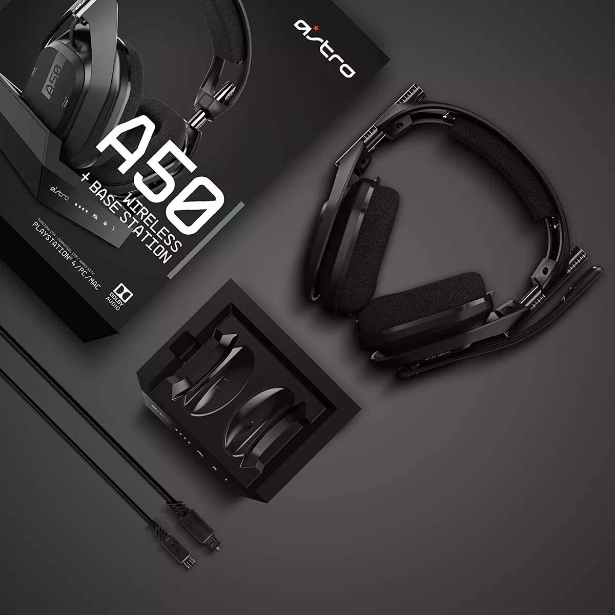 ASTRO Gaming A50 Wireless Headset + Base Station Compatible with