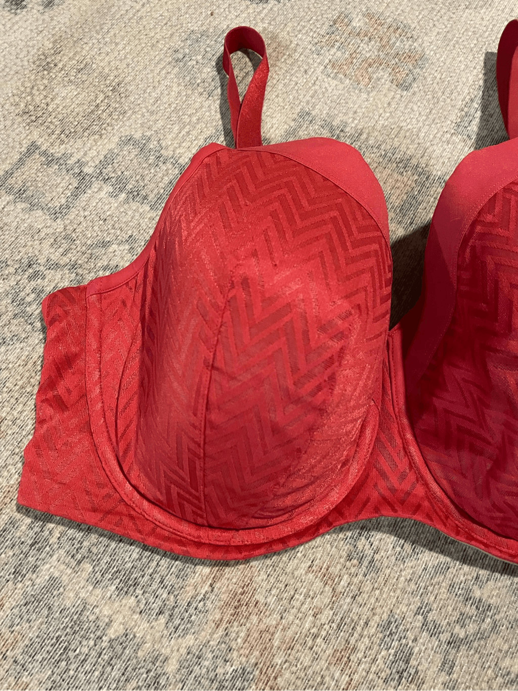 Thirdlove Red Chevron Adjustable Strap Underwire … - image 2