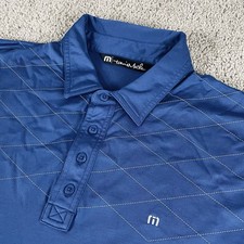 Travis Mathew Polo Shirt Mens XL Blue Golf Short Sleeve Pima B33