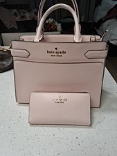 Kate Spade New York Light Pink Satchel with Wallet, Adjustable Detachable Strap