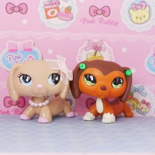 2Pcs Dachshund Pet Shop LPS Animal Figure for Kid Holiday Gift Toy