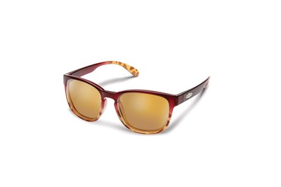 Loveseat Polarized Sunglasses, Raspberry Tortoise Fade/Polarized Sienna Mirror