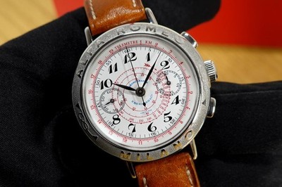 NEU Eberhard & Co. 40 mm Chronograph 90 Jahre ALFA ROMEO LIMITED FULL SET 7760