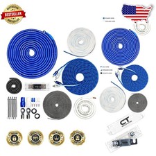 High-Performance 4 Gauge OFC Amp Wiring Kit - 2000W, Copper, Full Install