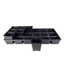 54 – 3.5” Square Nursery Pots (P86) w/ 3 Heavy-Duty 18-Pocket Carry Trays