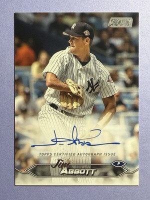 2024 Topps Stadium Club Auto Jim Abbott #SCBA-JAB Auto Yankees