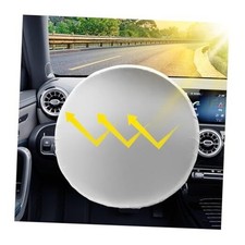 Steering Wheel Cover Sun Shade for Car,210T Car Wheel Cover for Titanium Silver