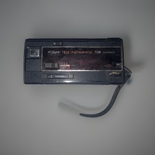Vintage 1970s Black Kodak Tele Instamatic 608 Film Camera 110 Telephoto Untested