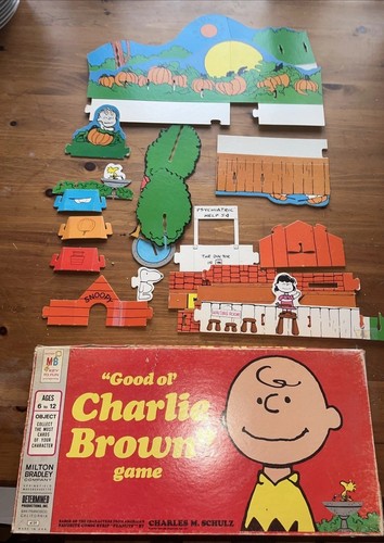 1971 MILTON BRADLEY "GOOD OL' CHARLIE BROWN" Board Game Complete - Picture 3 of 16