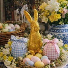 Elegant Gold Bunny Figurine