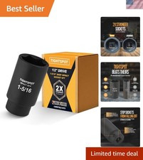 12 Inch Drive 1-516 Inch Deep Impact Socket With Anti-rounding 6 Point Desi... 12 Inch Drive 1-516 Inch Deep Impact Socket With Anti-rounding 6 Point Desi...