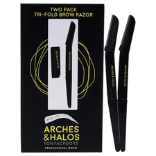 Arches & Halos Two Pack Tri-Fold Brow Razor - Remove Unwanted Hair