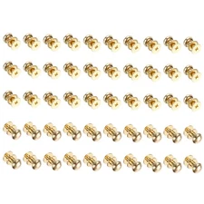 50 Pcs M3*5 Mini Round Knobs, 7mm Small Drawer Pulls, Gold