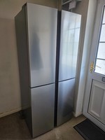 Fridgemaster MQ79394ES 79cm Frost Free American Fridge Freezer Silver E Rated