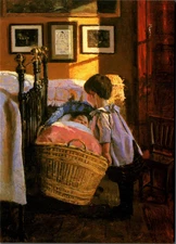 VIGGO PEDERSON MEDICI SOCIETY CONTINENTAL POSTCARD 'A Watchful Eye'