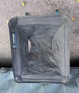 Helinox Chair Zero Lightweight Foldable Camping Chair Grey/Blue w/ Carry Bag