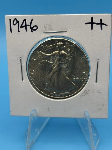 1946 P Walking Liberty Silver Half Dollar  AU/BU+ Beautiful detail!!