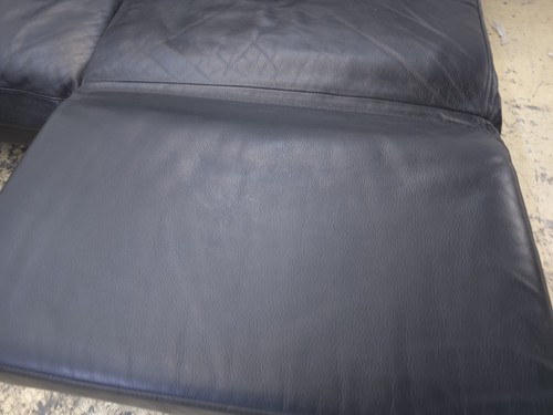Brühl Moule Garnitur Designersofa Schwarz Echtledersofa Couch Funktion Daybed - Bild 4 von 16